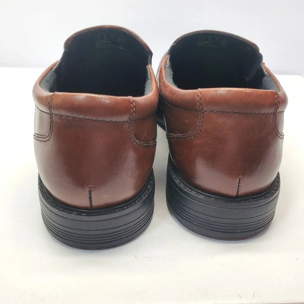 Bostonian Commonwealth Loafers Men's 9W Brown Leather Slip On Square Toe Shoes